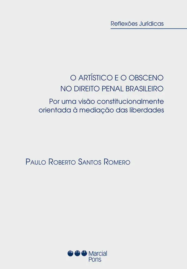 Capa do livro O artistico e obsceno no Direito Penal Brasileiro